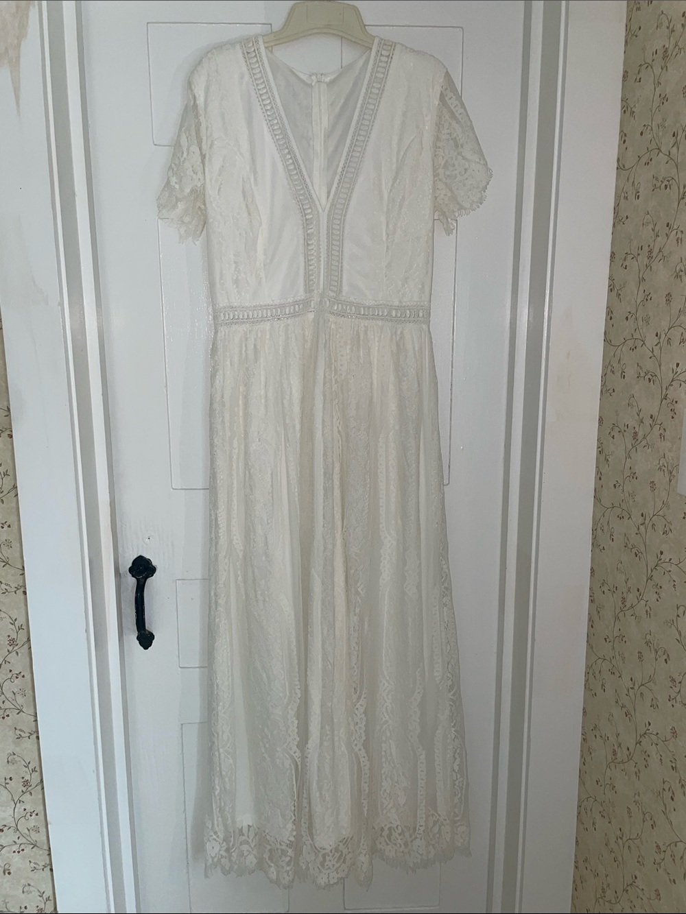 White Bohemian Maxi Dress - Size L